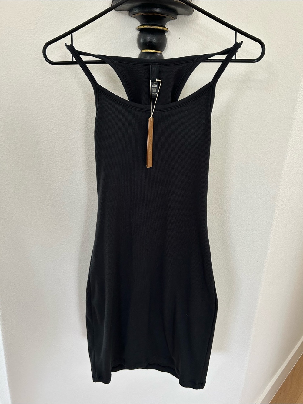 New Skims Women's Black Racerback Tank Dress -Sz Small